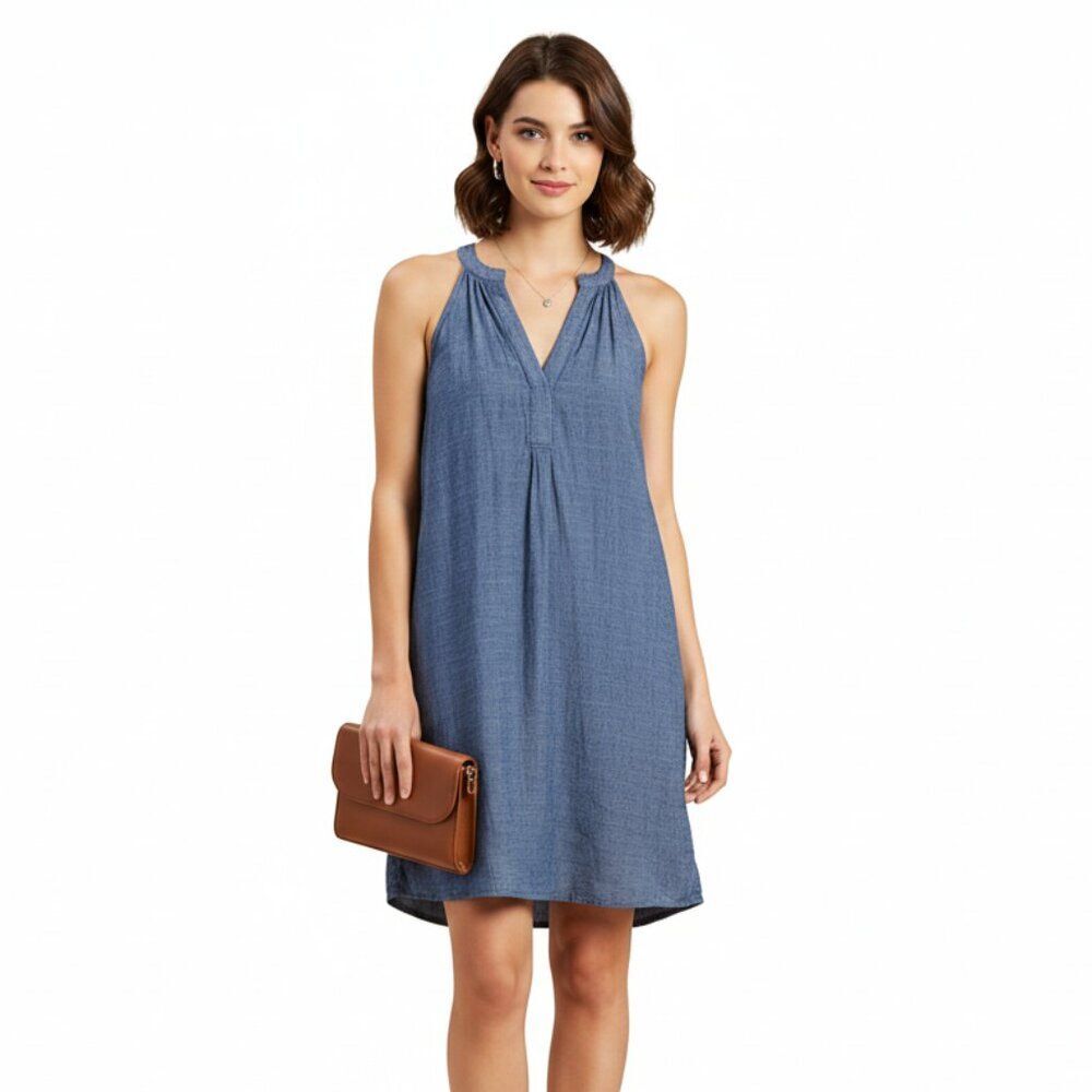 Lauren Gabrielson Dress Tank Top Blue Mini Short Sundress Casual Womens size XS